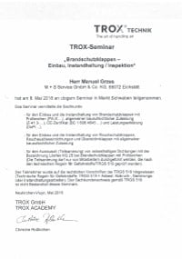 Mitarbeiterzertifikat<br>Grzes - BSK Trox