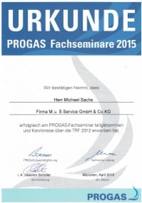 Mitarbeiterzertifikat<br>Sachs - TRF 2012